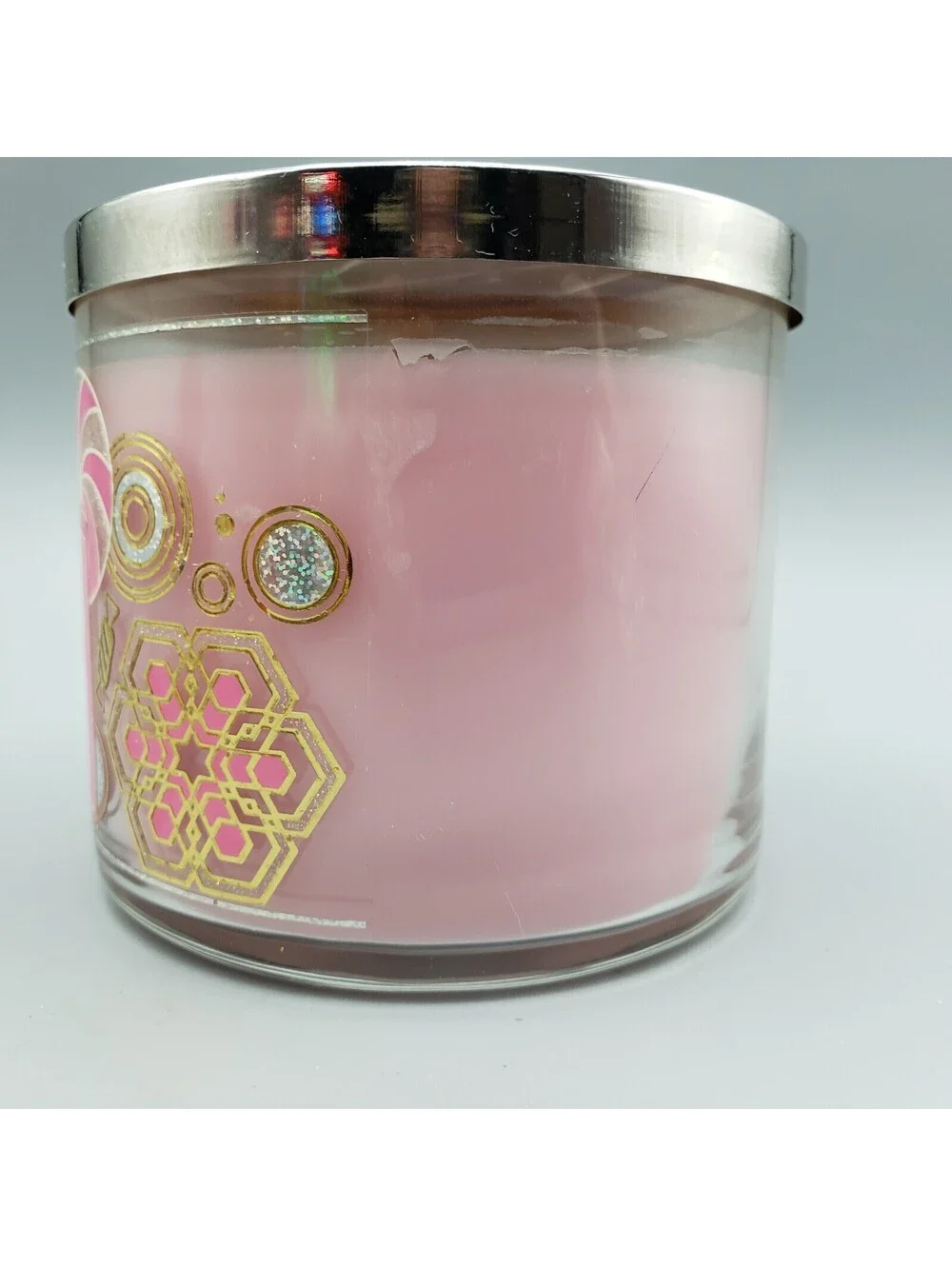Bath & Body Works Twisted Peppermint 3 Wick 14.5 oz Jar Candle Large Pink New